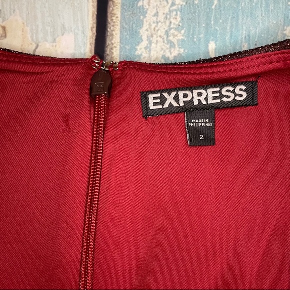 Express Glitter Cut Out Sleeveless Mini Dress - Picture 5 of 12